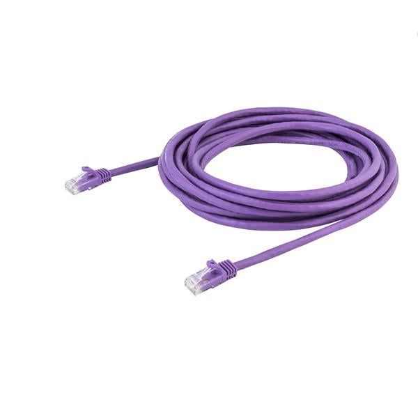 STARTECH 5m CAT6 Ethernet Cable - Purple CAT 6 Gigabit Ethernet Wire -650MHz 100W PoE RJ45 UTP Network|Patch Cord Snagless w|Strain Relief Fluke Tested|Wiring is UL Certified|TIA (N6PATC5MPL) (N6PATC5MPL)