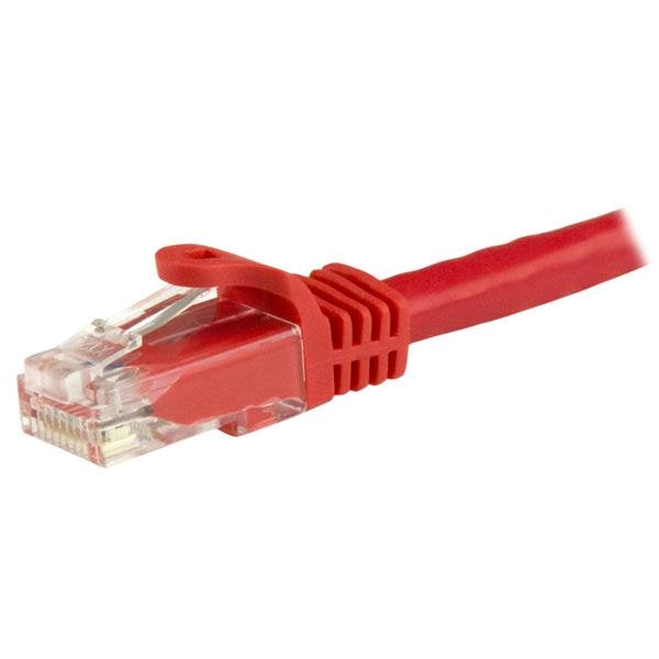 STARTECH 5m CAT6 Ethernet Cable - Red CAT 6 Gigabit Ethernet Wire -650MHz 100W PoE RJ45 UTP Network|Patch Cord Snagless w|Strain Relief Fluke Tested|Wiring is UL Certified|TIA (N6PATC5MRD) (N6PATC5MRD)
