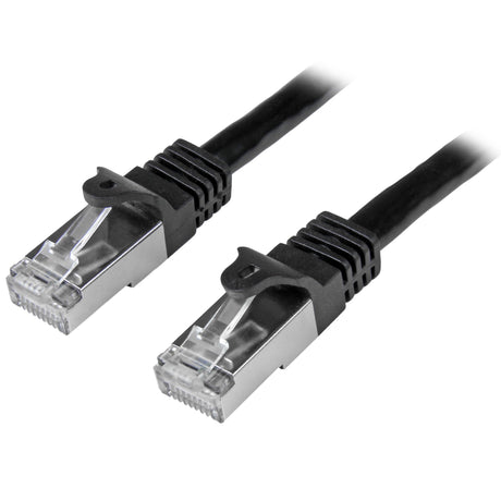STARTECH 5m Cat6 Patch Cable - Shielded (SFTP) Snagless Gigabit Network Patch Cable - Black Cat 6 Ethernet Patch Lead (N6SPAT5MBK) (N6SPAT5MBK)