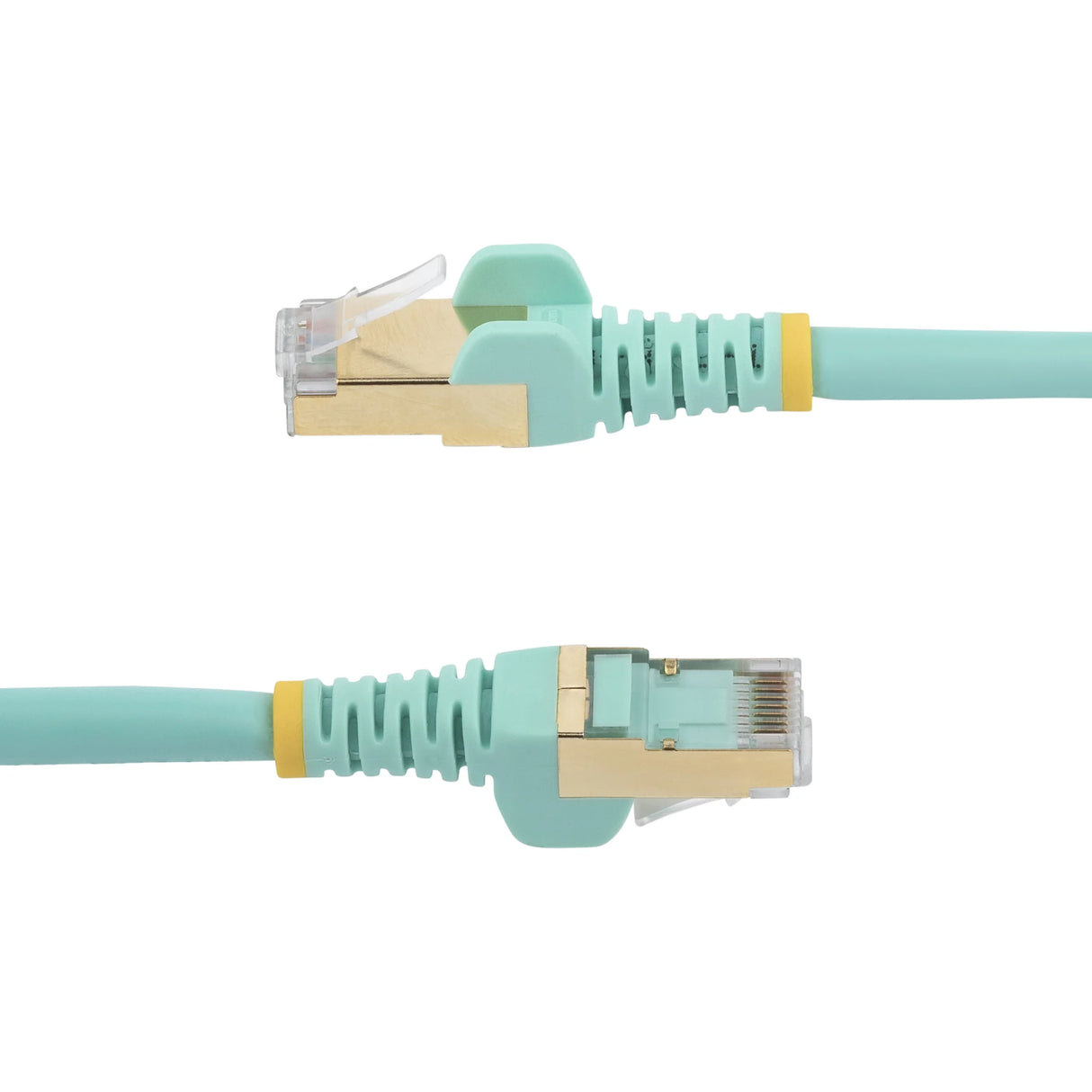 STARTECH 5m CAT6a Ethernet Cable - 10 Gigabit Shielded Snagless RJ45 100W PoE Patch Cord - 10GbE STP Network Cable w|Strain Relief - Aqua Fluke Tested|Wiring is UL Certified|TIA (6ASPAT5MAQ) (6ASPAT5MAQ)