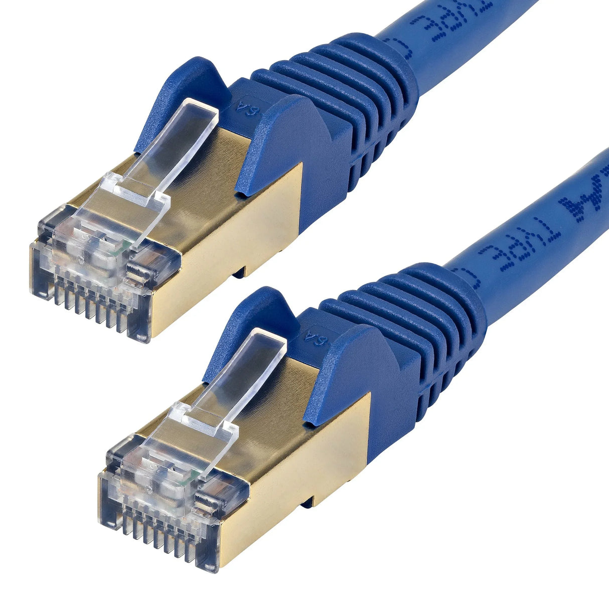STARTECH 5m CAT6a Ethernet Cable - 10 Gigabit Shielded Snagless RJ45 100W PoE Patch Cord - 10GbE STP Network Cable w|Strain Relief - Blue Fluke Tested|Wiring is UL Certified|TIA (6ASPAT5MBL) (6ASPAT5MBL)