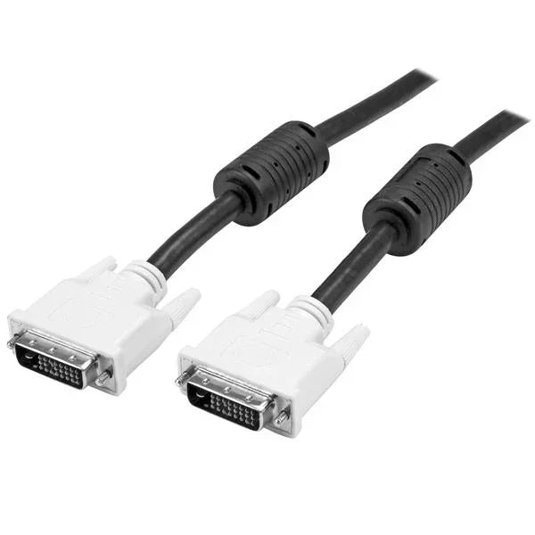 STARTECH 5m DVI-D Dual Link Cable - Male to Male DVI-D Digital Video Monitor Cable - 25 pin DVI-D Cable M|M Black 5 Meter - 2560x1600 (DVIDDMM5M)