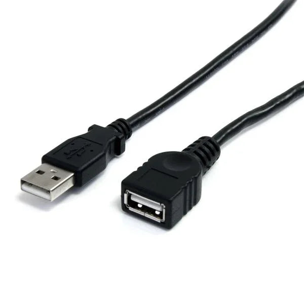 STARTECH 6 ft Black USB 2.0 Extension Cable A to A - M|F - 6ft USB 2.0 Extension Cable - 6ft USB male female Cable (USBEXTAA6BK)