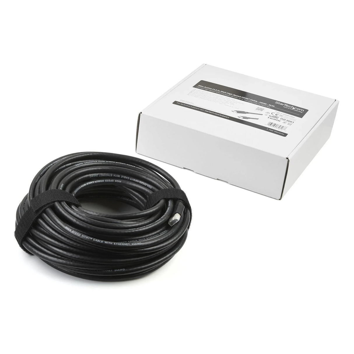 STARTECH 66ft (20m) Active HDMI Cable - 4K High Speed HDMI Cable with Ethernet - CL2 Rated for In-Wall Install - 4K 30Hz Video - HDMI 1.4 Cord - For HDMI Monitor | Projector | TV | Display (HDMM20MA) (HDMM20MA)