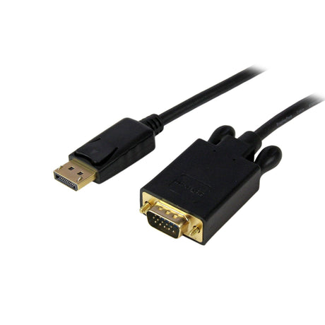 STARTECH 6ft (1.8m) DisplayPort to VGA Cable - Active DisplayPort to VGA Adapter Cable - 1080p Video - DP to VGA Monitor Cable - DP 1.2 to VGA Converter - Latching DP Connector (DP2VGAMM6B) (DP2VGAMM6B)
