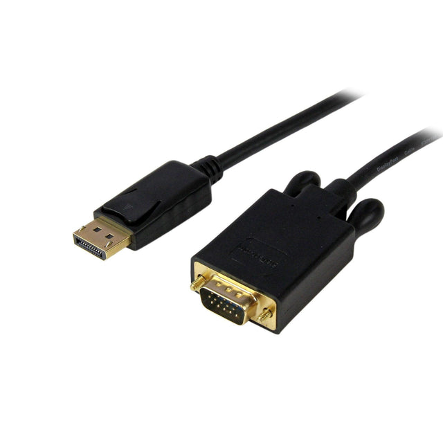 STARTECH 6ft (1.8m) DisplayPort to VGA Cable - Active DisplayPort to VGA Adapter Cable - 1080p Video - DP to VGA Monitor Cable - DP 1.2 to VGA Converter - Latching DP Connector (DP2VGAMM6B) (DP2VGAMM6B)