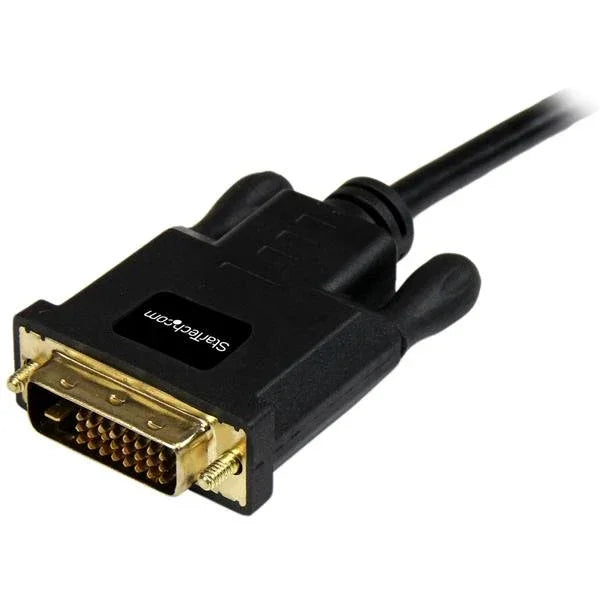 STARTECH 6ft (1.8m) Mini DisplayPort to DVI Cable - Mini DP to DVI Adapter Cable - 1080p Video - Passive mDP 1.2 to DVI-D Single Link - mDP or Thunderbolt 1|2 Mac|PC to DVI Monitor (MDP2DVIMM6B) (MDP2DVIMM6B)