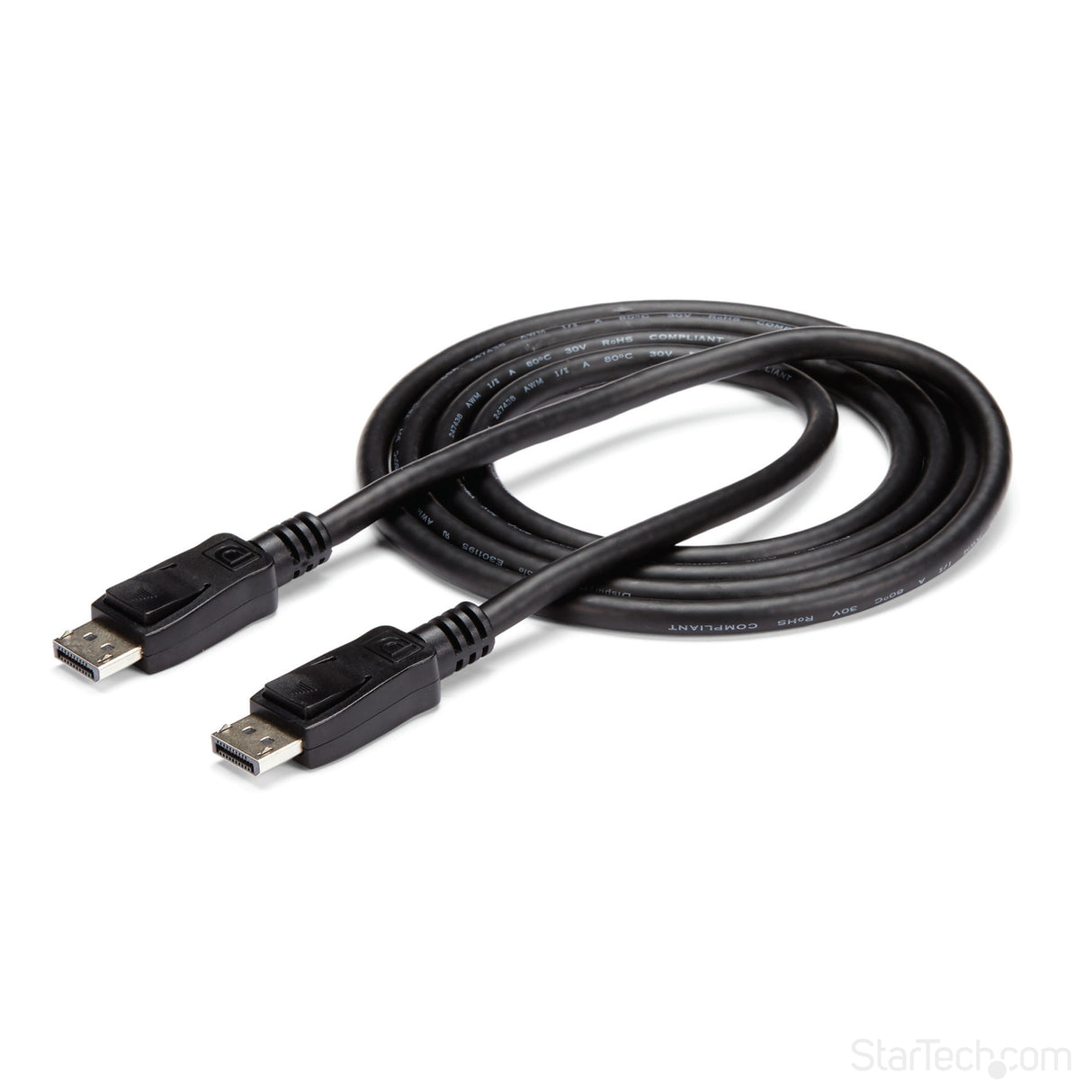 STARTECH 6ft (2m) DisplayPort 1.2 Cable - 4K x 2K Ultra HD - DP to DP Cable for Monitor - DP Video|Display Cord - Latching DP Connectors (DISPLPORT6L) (DISPLPORT6L)