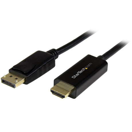 STARTECH 6ft (2m) DisplayPort to HDMI Cable - 4K 30Hz - DisplayPort to HDMI Adapter Cable - DP 1.2 to HDMI Monitor Cable Converter - Latching DP Connector - Passive DP to HDMI Cord (DP2HDMM2MB) (DP2HDMM2MB)