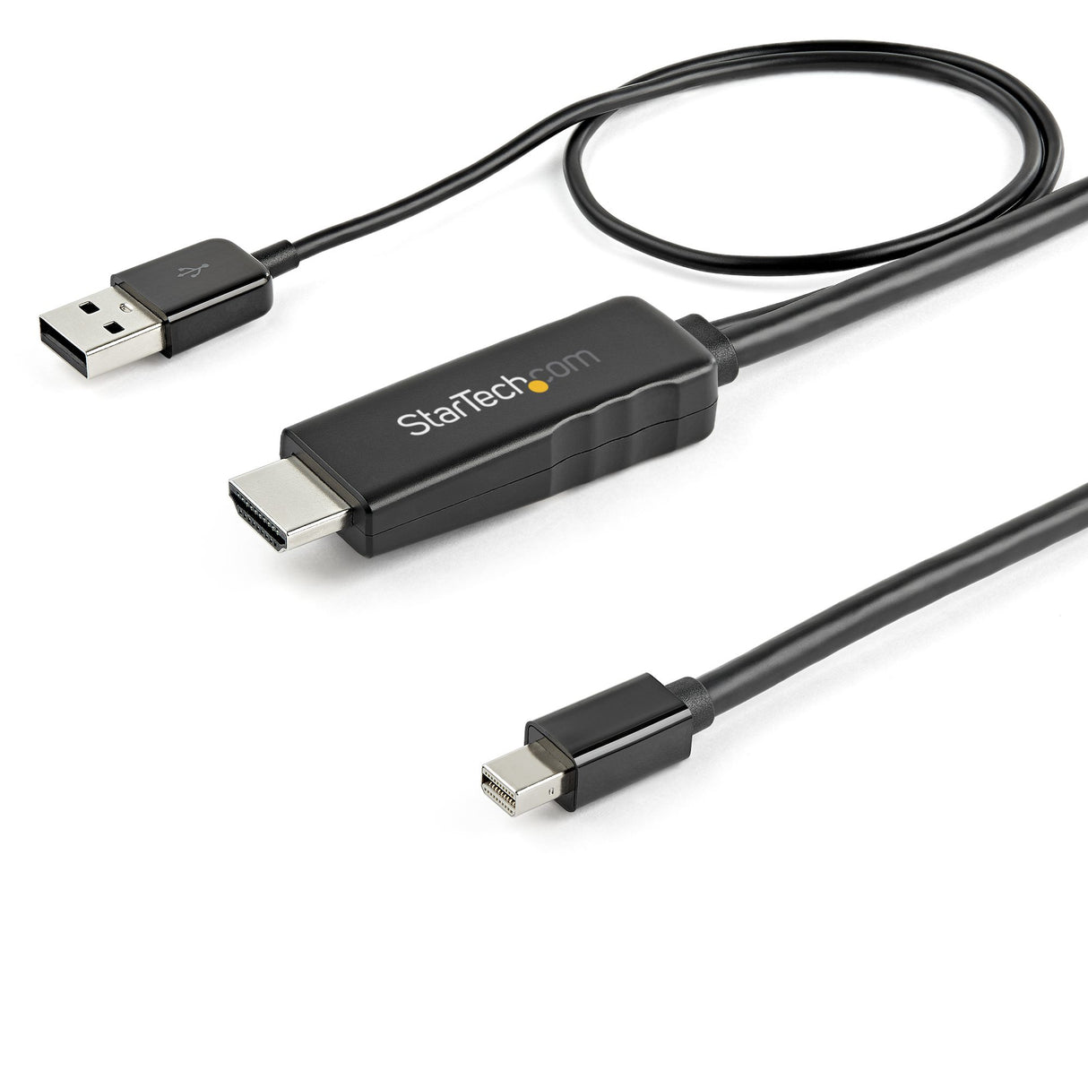STARTECH 6ft (2m) HDMI to Mini DisplayPort Cable 4K 30Hz - Active HDMI to mDP Adapter Converter Cable with Audio - USB Powered - Mac & Windows - Male to Male Video Adapter Cable (HD2MDPMM2M) (HD2MDPMM2M)