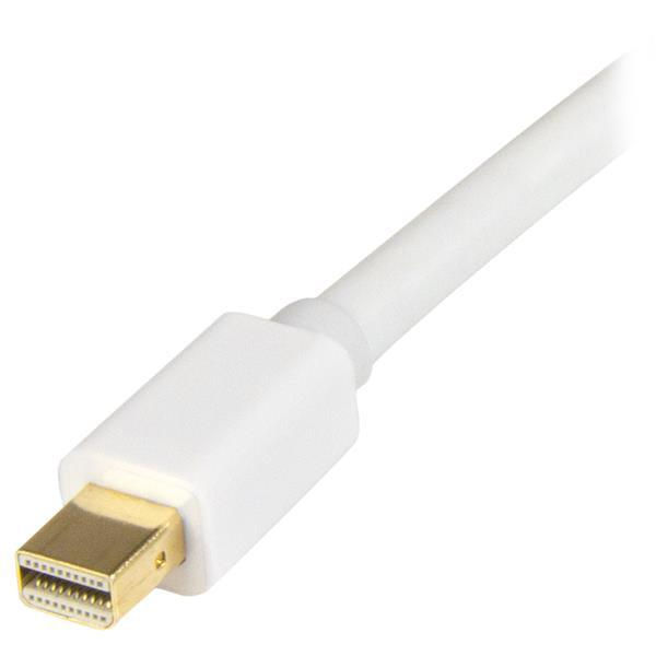 STARTECH 6ft (2m) Mini DisplayPort to HDMI Cable - 4K 30Hz Video - mDP to HDMI Adapter Cable - Mini DP or Thunderbolt 1|2 Mac|PC to HDMI Monitor - mDP to HDMI Converter Cord - White (MDP2HDMM2MW) (MDP2HDMM2MW)