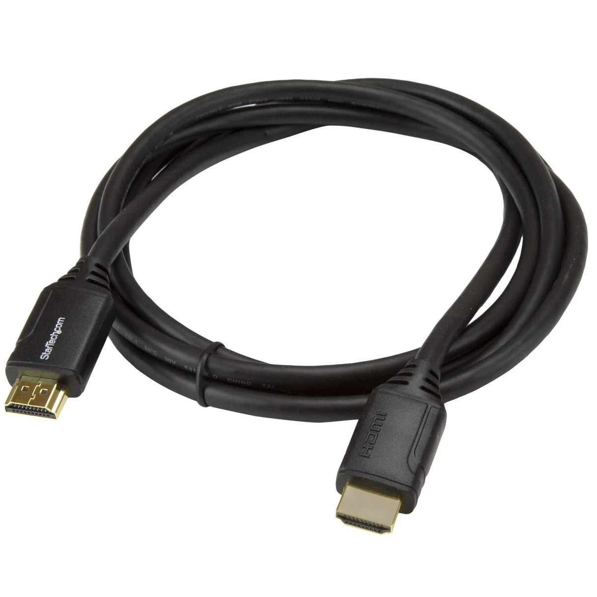 STARTECH 6ft (2m) Premium Certified HDMI 2.0 Cable with Ethernet - High Speed Ultra HD 4K 60Hz HDMI Cable HDR10 - HDMI Cord (Male|Male Connectors) - For UHD Monitors | TVs | Displays (HDMM2MP) (HDMM2MP)
