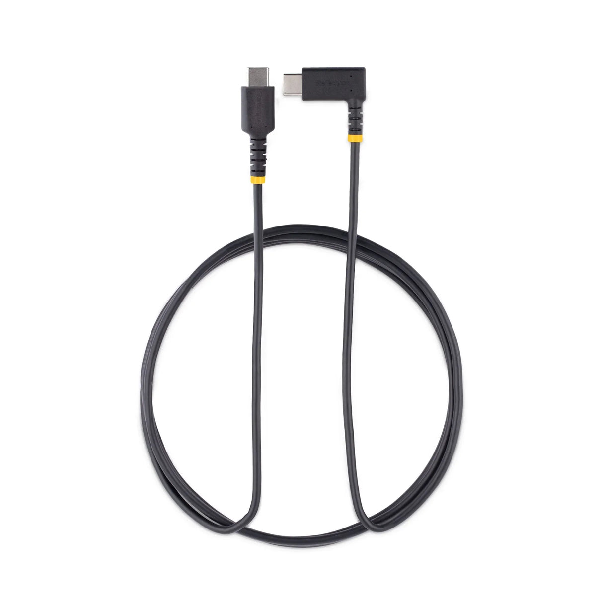 STARTECH 6ft (2m) USB C to C Charging Cable Right Angle - 60W PD 3A - Heavy Duty Fast Charge USB-C Cable - USB 2.0 Type-C - Rugged Aramid Fiber - USB Charging Cord (R2CCR-2M-USB-CABLE) (R2CCR-2M-USB-CABLE)