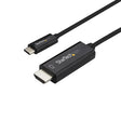 STARTECH 6ft (2m) USB C to HDMI Cable - 4K 60Hz USB Type C to HDMI 2.0 Video Adapter Cable - Thunderbolt 3 Compatible - Laptop to HDMI Monitor|Display - DP 1.2 Alt Mode HBR2 - Black (CDP2HD2MBNL) (CDP2HD2MBNL)
