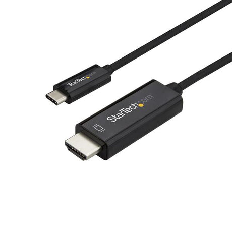 STARTECH 6ft (2m) USB C to HDMI Cable - 4K 60Hz USB Type C to HDMI 2.0 Video Adapter Cable - Thunderbolt 3 Compatible - Laptop to HDMI Monitor|Display - DP 1.2 Alt Mode HBR2 - Black (CDP2HD2MBNL) (CDP2HD2MBNL)
