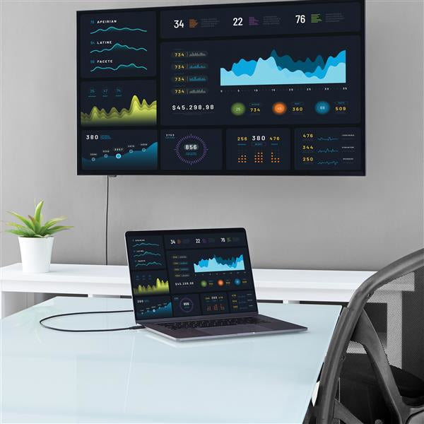 STARTECH 6ft (2m) USB C to HDMI Cable - 4K 60Hz USB Type C to HDMI 2.0 Video Adapter Cable - Thunderbolt 3 Compatible - Laptop to HDMI Monitor|Display - DP 1.2 Alt Mode HBR2 - Black (CDP2HD2MBNL) (CDP2HD2MBNL)