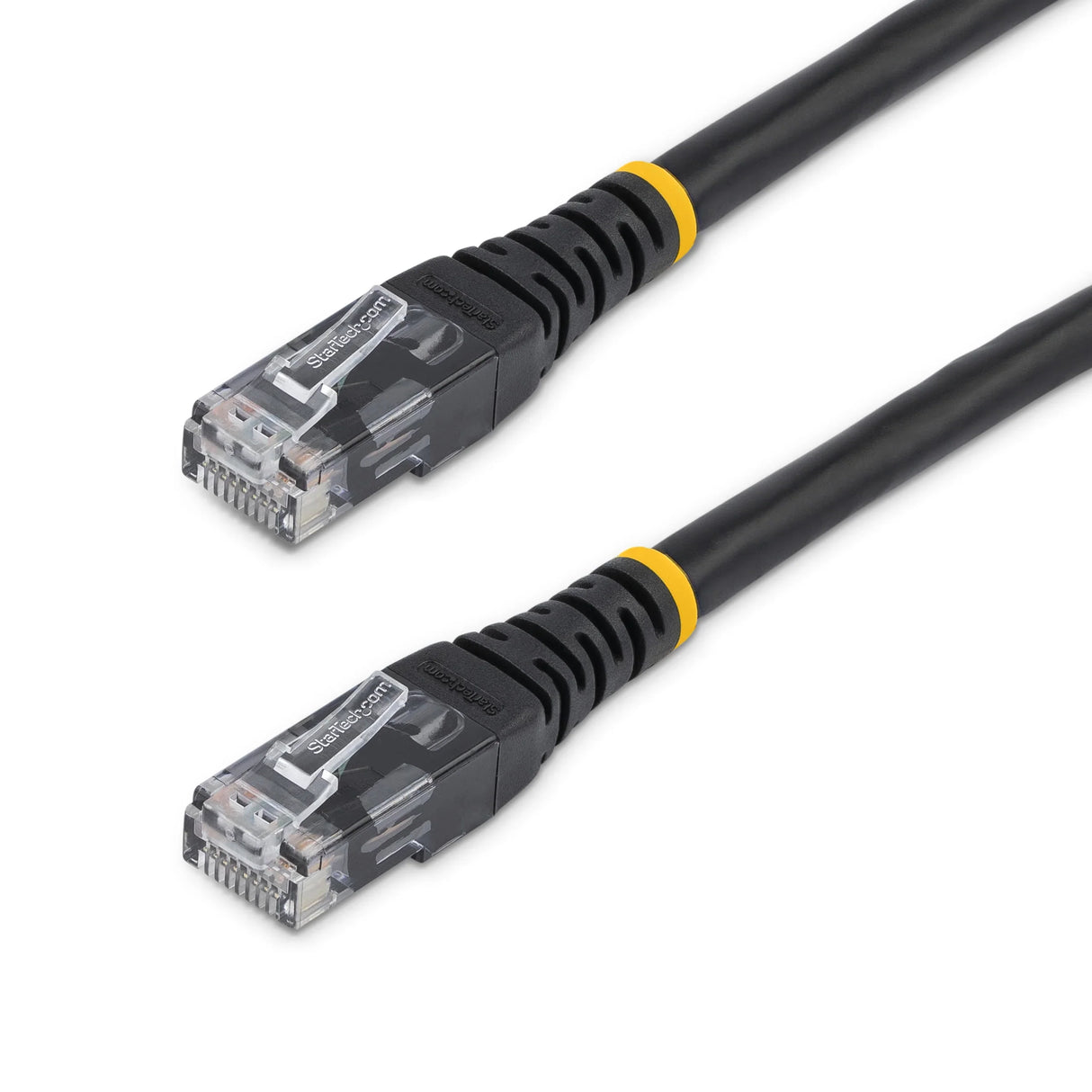 STARTECH 6ft CAT6 Ethernet Cable - Black CAT 6 Gigabit Ethernet Wire -650MHz 100W PoE RJ45 UTP Molded Network|Patch Cord w|Strain Relief|Fluke Tested|Wiring is UL Certified|TIA (C6PATCH6BK) (C6PATCH6BK)