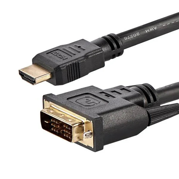 STARTECH 6ft HDMI to DVI D Adapter Cable - Bi-Directional - HDMI to DVI or DVI to HDMI Adapter for Your Computer Monitor (HDMIDVIMM6) (HDMIDVIMM6)