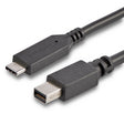STARTECH 6ft | 2m USB-C to Mini DisplayPort Cable - 4K 60Hz - Black - USB 3.1 Type C to mDP Adapter (CDP2MDPMM6B) (CDP2MDPMM6B)
