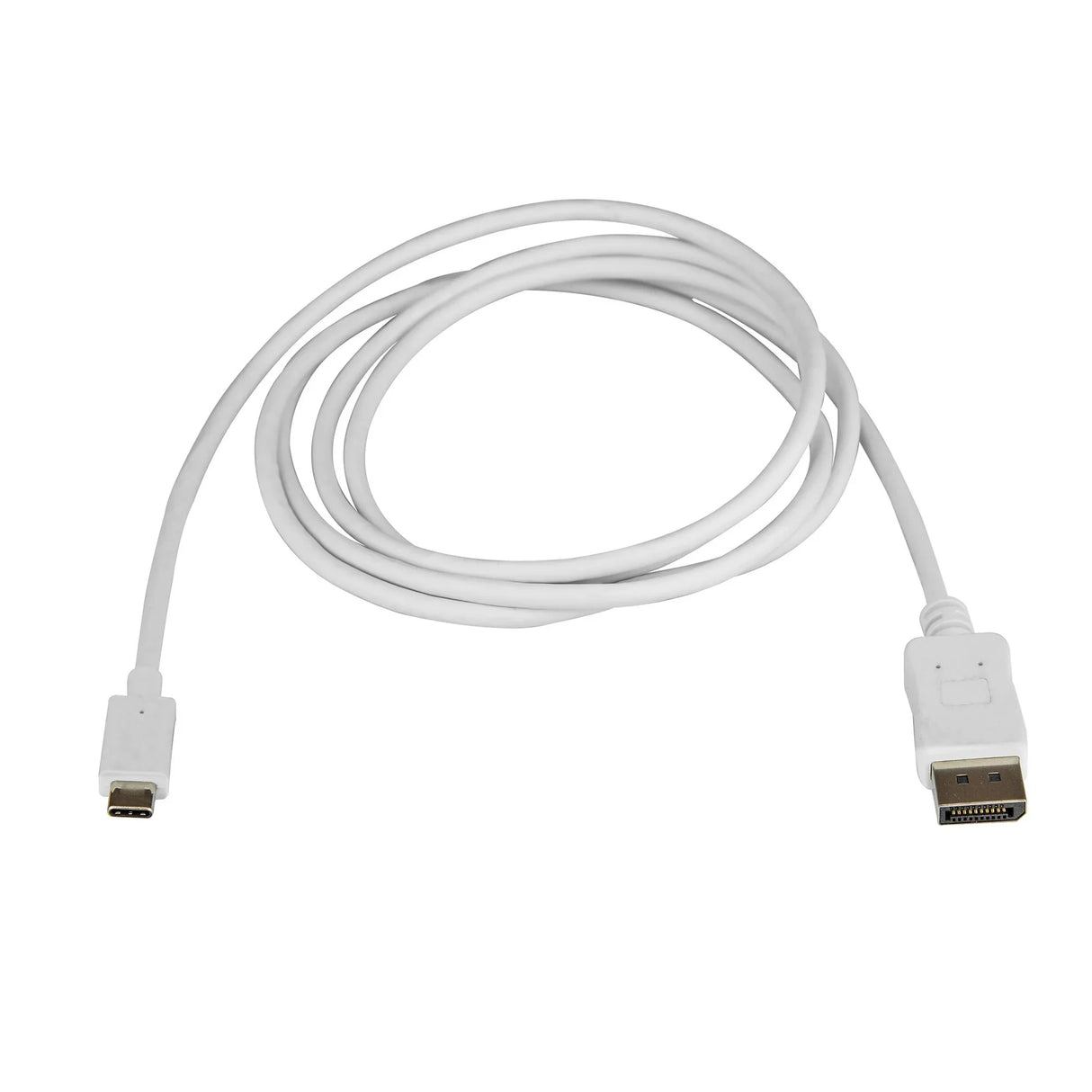 STARTECH 6ft|1.8m USB C to DisplayPort 1.2 Cable 4K 60Hz - USB-C to DisplayPort Adapter Cable HBR2 - USB Type-C DP Alt Mode to DP Monitor Video Cable - Works w| Thunderbolt 3 - White (CDP2DPMM6W) (CDP2DPMM6W)