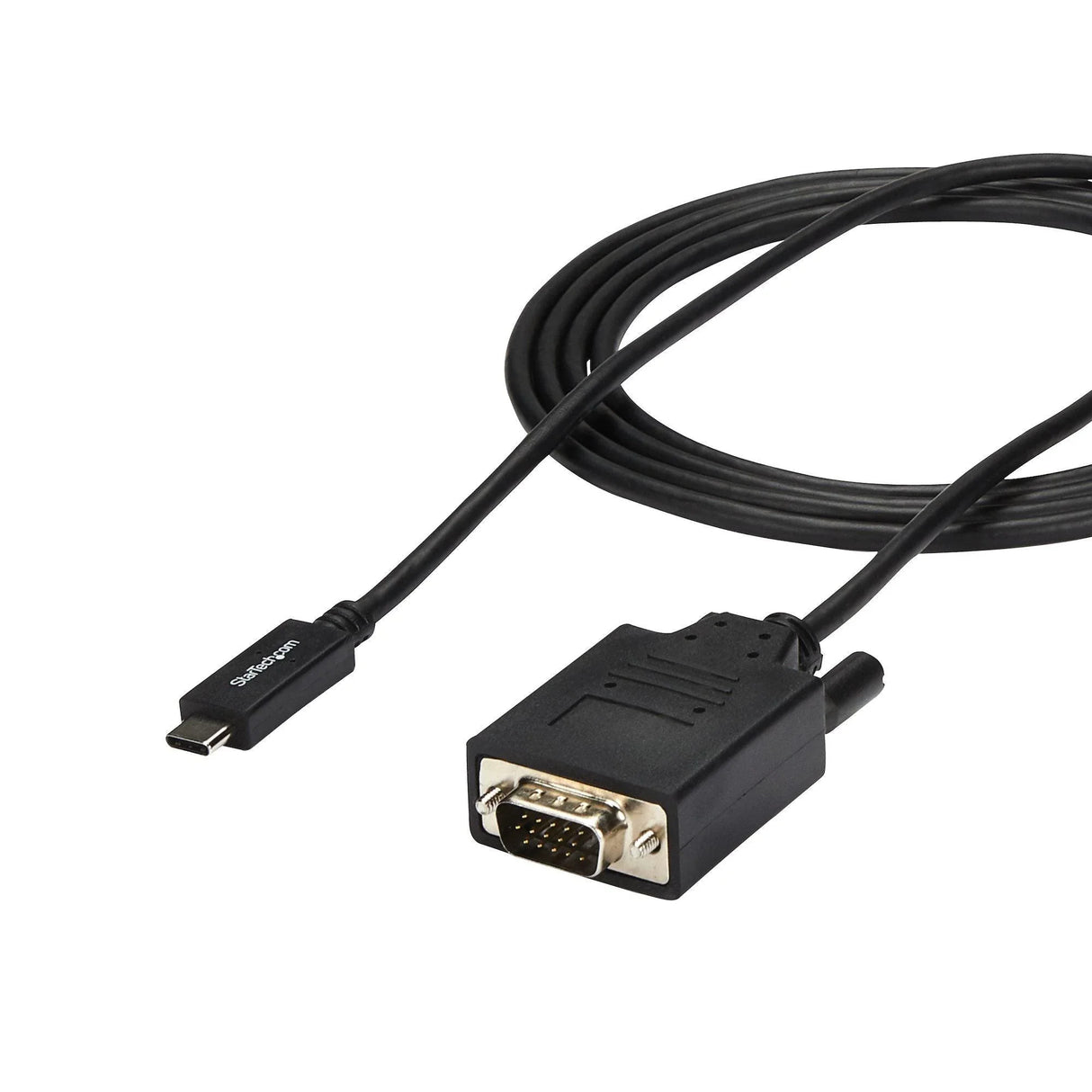 STARTECH 6ft|2m USB C to VGA Cable - 1920x1200|1080p USB Type C to VGA Video Active Adapter Cable - Thunderbolt 3 Compatible - Laptop to VGA Monitor|Projector - DP Alt Mode HBR2 (CDP2VGAMM2MB) (CDP2VGAMM2MB)