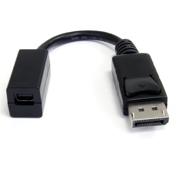 STARTECH 6in (15cm) DisplayPort to Mini DisplayPort Cable - 4K x 2K UHD Video - DisplayPort Male to Mini DisplayPort Female Adapter Cable - DP to mDP 1.2 Monitor Extension Cable (DP2MDPMF6IN) (DP2MDPMF6IN)