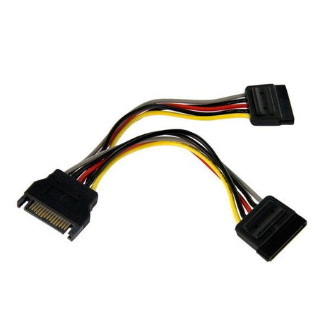 STARTECH 6in SATA Power Y Splitter Cable Adapter - M|F - 6in SATA power Y Cable - 6in SATA power Splitter (PYO2SATA)
