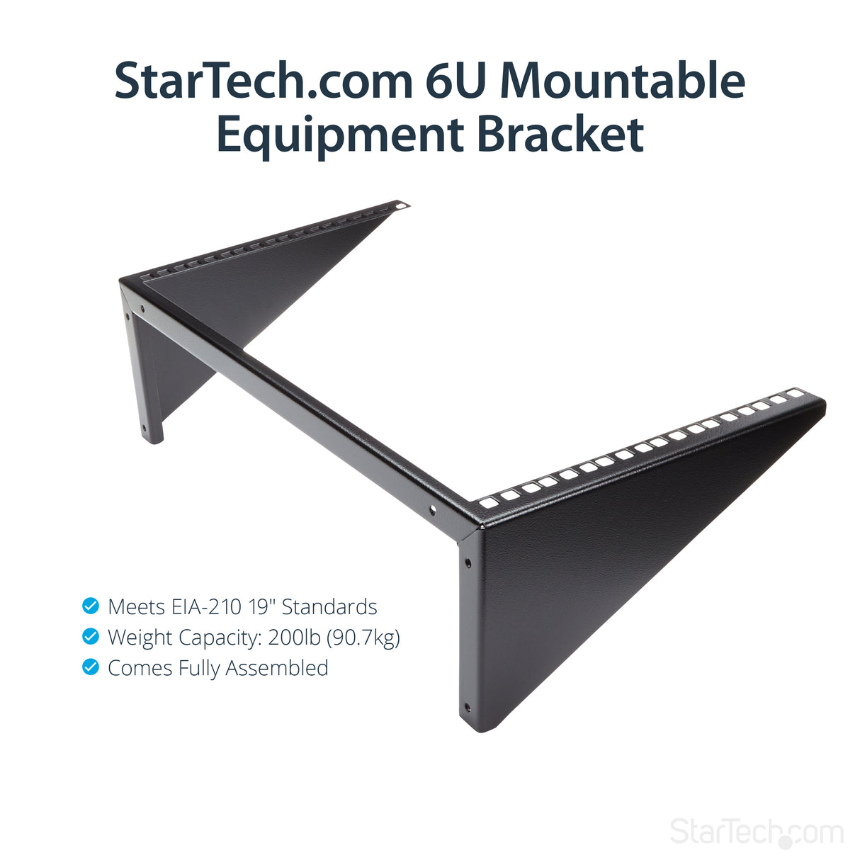 STARTECH 6U Wall Mount Patch Panel Bracket | 19 in | Steel - Vertical Mounting Bracket for Networking and Data Equipment (RK619WALLV) (RK619WALLV)