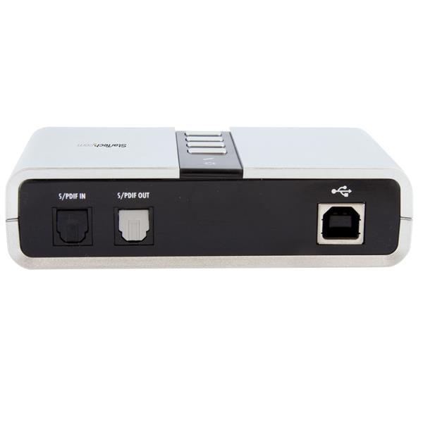 STARTECH 7.1 USB Sound Card - External Sound Card for Laptop with SPDIF Digital Audio - Sound Card for PC - Silver (ICUSBAUDIO7D) (ICUSBAUDIO7D)