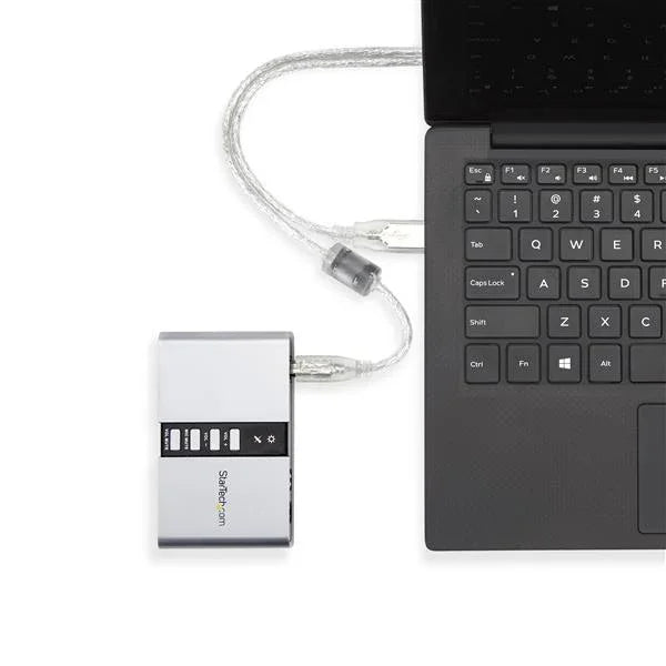 STARTECH 7.1 USB Sound Card - External Sound Card for Laptop with SPDIF Digital Audio - Sound Card for PC - Silver (ICUSBAUDIO7D) (ICUSBAUDIO7D)
