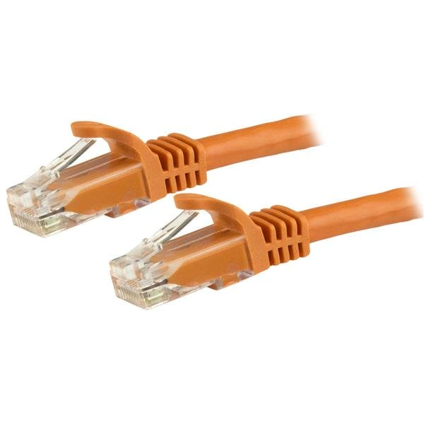 STARTECH 7.5m CAT6 Ethernet Cable - Orange CAT 6 Gigabit Ethernet Wire -650MHz 100W PoE RJ45 UTP Network|Patch Cord Snagless w|Strain Relief Fluke Tested|Wiring is UL Certified|TIA (N6PATC750CMOR) (N6PATC750CMOR)