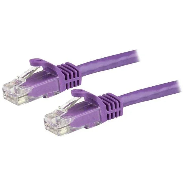 STARTECH 7.5m CAT6 Ethernet Cable - Purple CAT 6 Gigabit Ethernet Wire -650MHz 100W PoE RJ45 UTP Network|Patch Cord Snagless w|Strain Relief Fluke Tested|Wiring is UL Certified|TIA (N6PATC750CMPL) (N6PATC750CMPL)