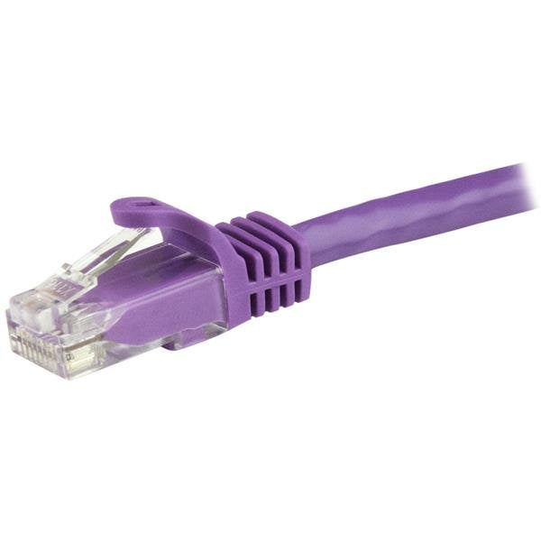 STARTECH 7.5m CAT6 Ethernet Cable - Purple CAT 6 Gigabit Ethernet Wire -650MHz 100W PoE RJ45 UTP Network|Patch Cord Snagless w|Strain Relief Fluke Tested|Wiring is UL Certified|TIA (N6PATC750CMPL) (N6PATC750CMPL)