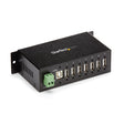 STARTECH 7-Port USB 2.0 Hub - Metal Industrial USB-A Hub with ESD Protection & 350W Surge Protection - Din Rail | Wall or Desk Mountable - TAA Compliant USB Expander Hub (ST7200USBM) (ST7200USBM)