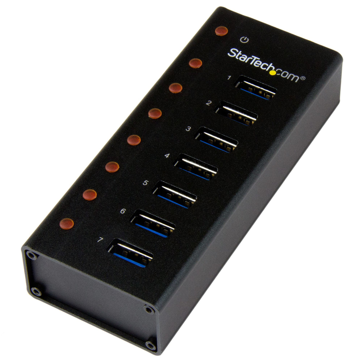 STARTECH 7 Port USB 3.0 Hub (5 Gbps) - Metal Enclosure - Desktop or Wall Mountable - Rugged & industrial Powered USB Expander and Splitter Hub (ST7300U3M) (ST7300U3M)
