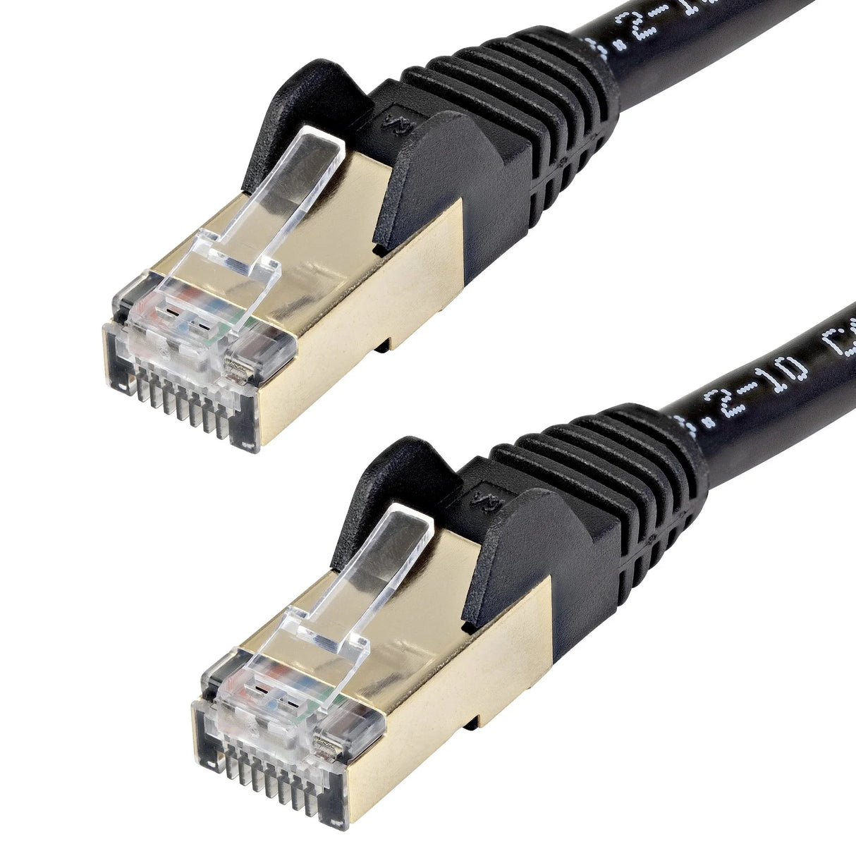 STARTECH 7m CAT6a Ethernet Cable - 10 Gigabit Shielded Snagless RJ45 100W PoE Patch Cord - 10GbE STP Network Cable w|Strain Relief - Black Fluke Tested|Wiring is UL Certified|TIA (6ASPAT7MBK) (6ASPAT7MBK)