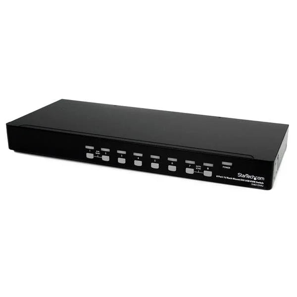 STARTECH 8 Port 1U Rackmount DVI USB KVM Switch - USB DVI KVM Switch - DVI KVM Switch - USB KVM Switch (SV831DVIU)