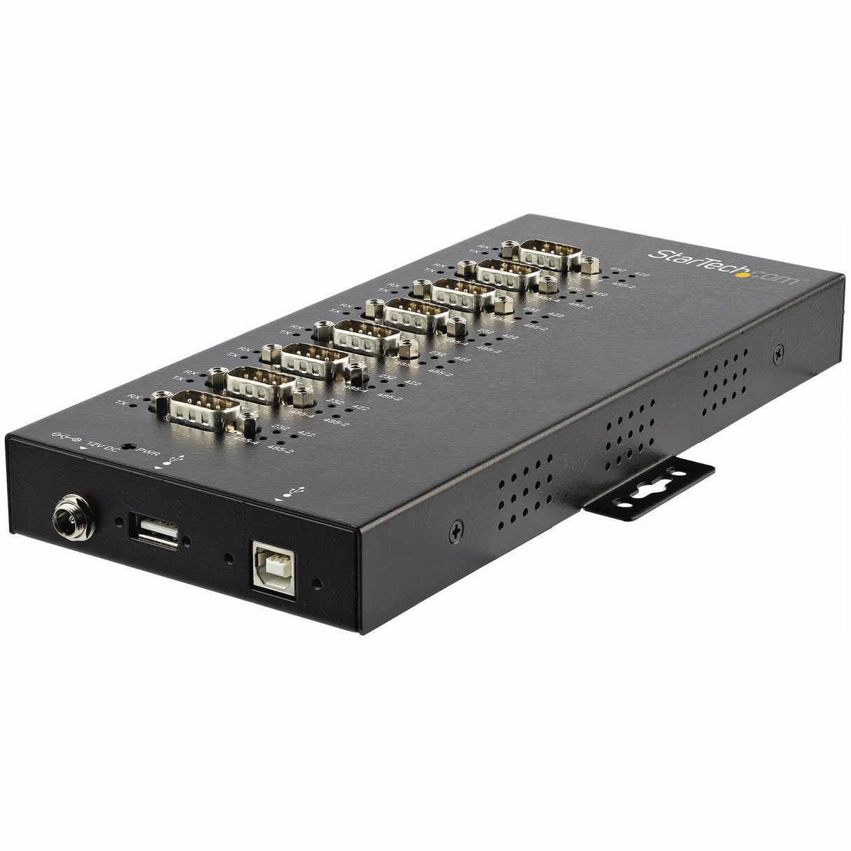 STARTECH 8 Port Serial Hub USB to RS232|RS485|RS422 Adapter - Industrial USB 2.0 to DB9 Serial Converter Hub - IP30 Rated - Din Rail Mountable Metal Serial Hub - 15kV ESD Protection (ICUSB234858I) (ICUSB234858I)