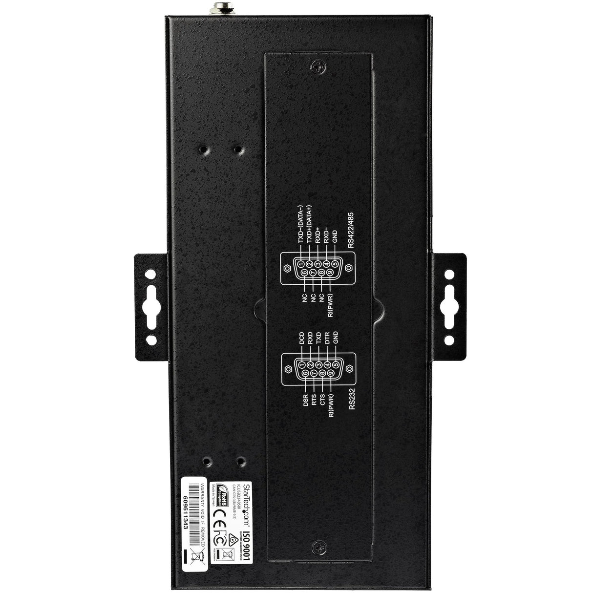 STARTECH 8 Port Serial Hub USB to RS232|RS485|RS422 Adapter - Industrial USB 2.0 to DB9 Serial Converter Hub - IP30 Rated - Din Rail Mountable Metal Serial Hub - 15kV ESD Protection (ICUSB234858I) (ICUSB234858I)