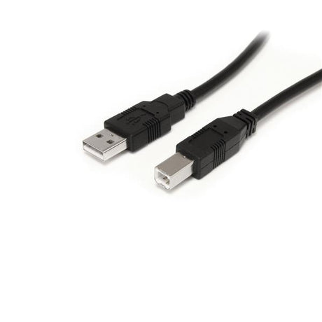 STARTECH 9 m | 30 ft Active USB A to B Cable - M|M - Black USB 2.0 A to B Cord - Printer Cable - Extension USB Cable (USB2HAB30AC) (USB2HAB30AC)