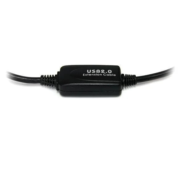 STARTECH 9 m | 30 ft Active USB A to B Cable - M|M - Black USB 2.0 A to B Cord - Printer Cable - Extension USB Cable (USB2HAB30AC) (USB2HAB30AC)