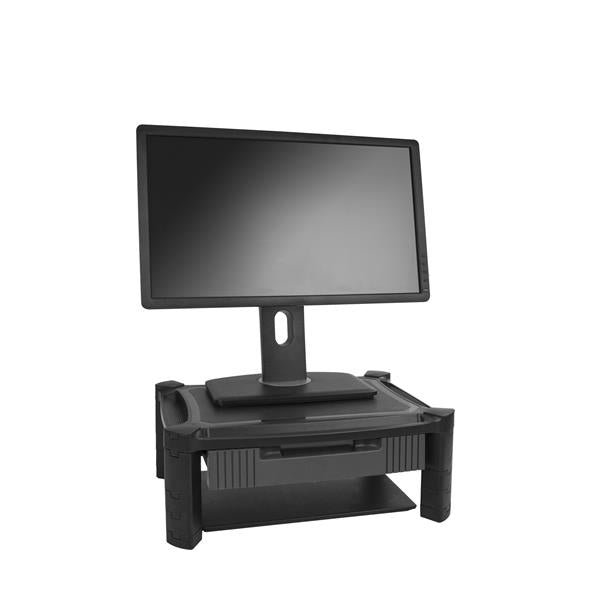 STARTECH Adjustable Monitor Riser - Drawer - Monitors up to 32”- Adjustable Height - Monitor Stand - Computer Monitor Riser (MONSTADJD)