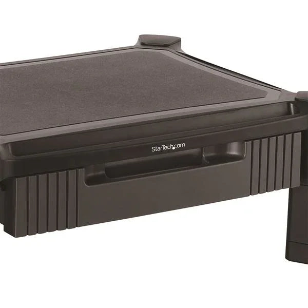 STARTECH Adjustable Monitor Riser - Drawer - Monitors up to 32”- Adjustable Height - Monitor Stand - Computer Monitor Riser (MONSTADJD)