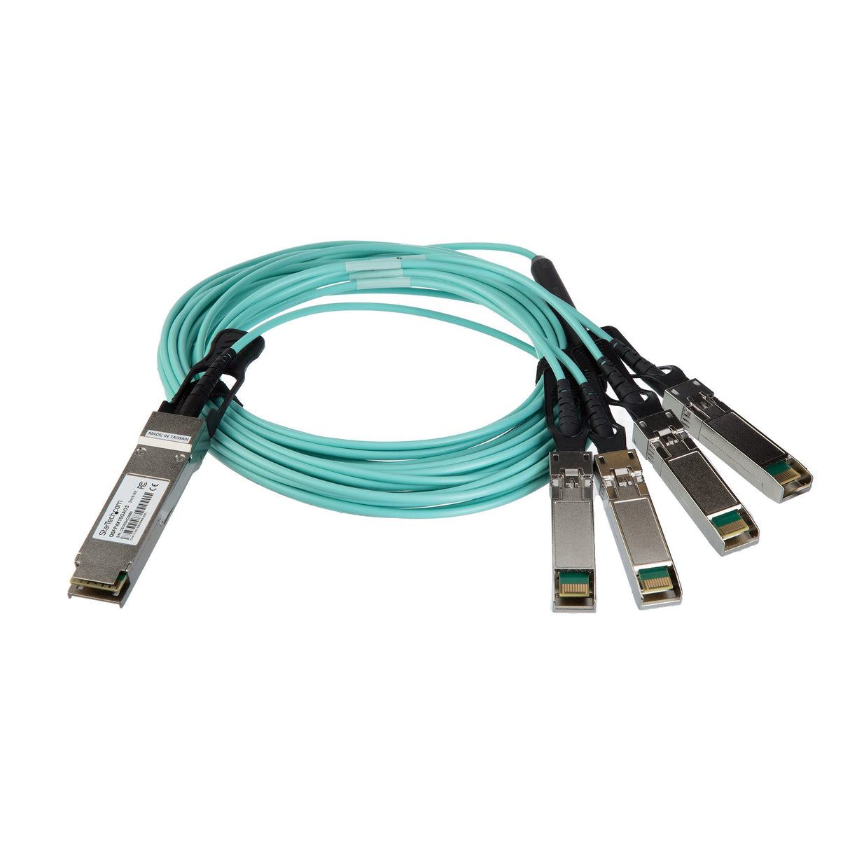 STARTECH AOC Breakout Cable for Cisco QSFP-4X10G-AOC3M - 3m|9.84ft 40G 1x QSFP+ to 4x SFP+ AOC Cable - 40GbE | 40Gbps QSFP Plus Transceiver Module Active Optical Fiber - C9300 C3850 (QSFP4X10GAO3) (QSFP4X10GAO3)