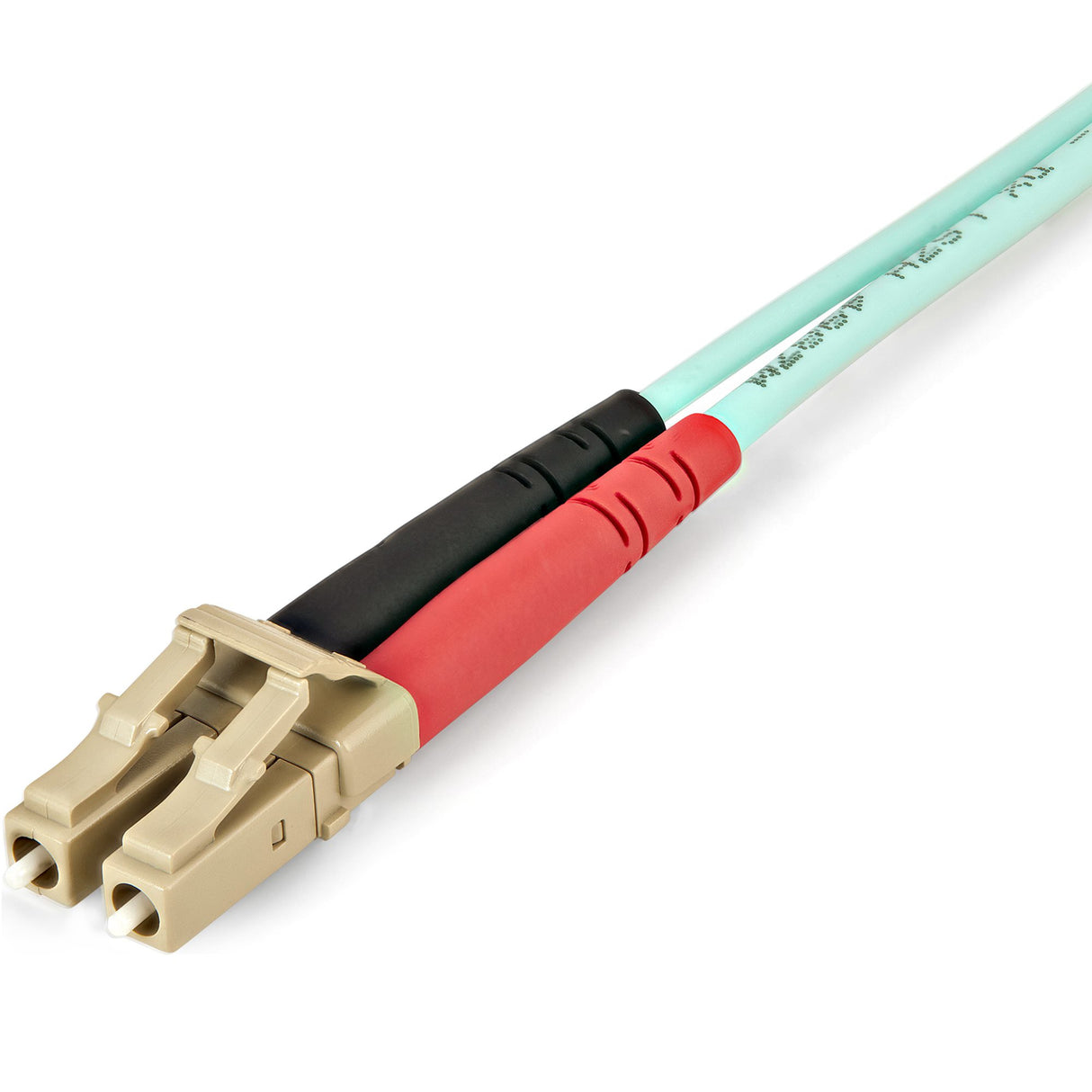 STARTECH Aqua OM4 Duplex Multimode Fiber | 16 ft | 5m | 100 Gb | 50|125 | OM4 Fiber | LC to LC Fiber Patch Cable (450FBLCLC5)