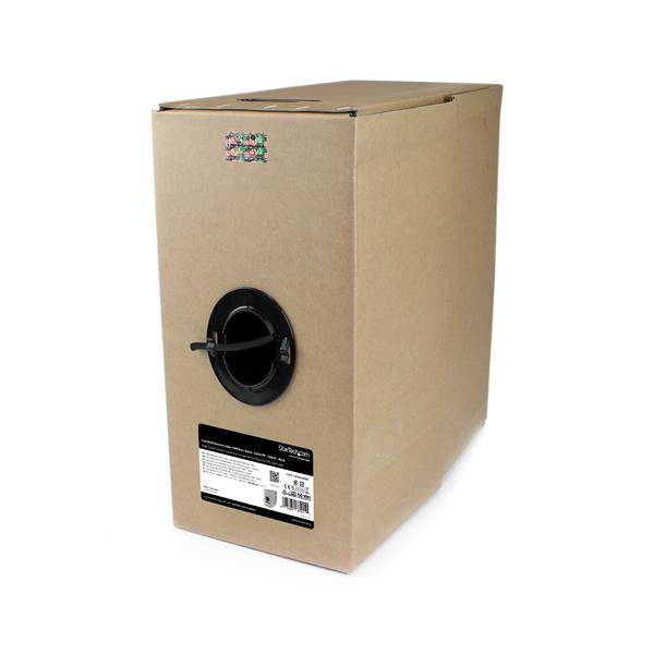 STARTECH Cat6 Ethernet Cable - CMP -1000 ft Bulk Roll - Black Cat 6 Cable - UTP - Cat6 Cable - Network Cable - Cat6 RJ45 - Cat 6 Wire (WIR6CMRBK)