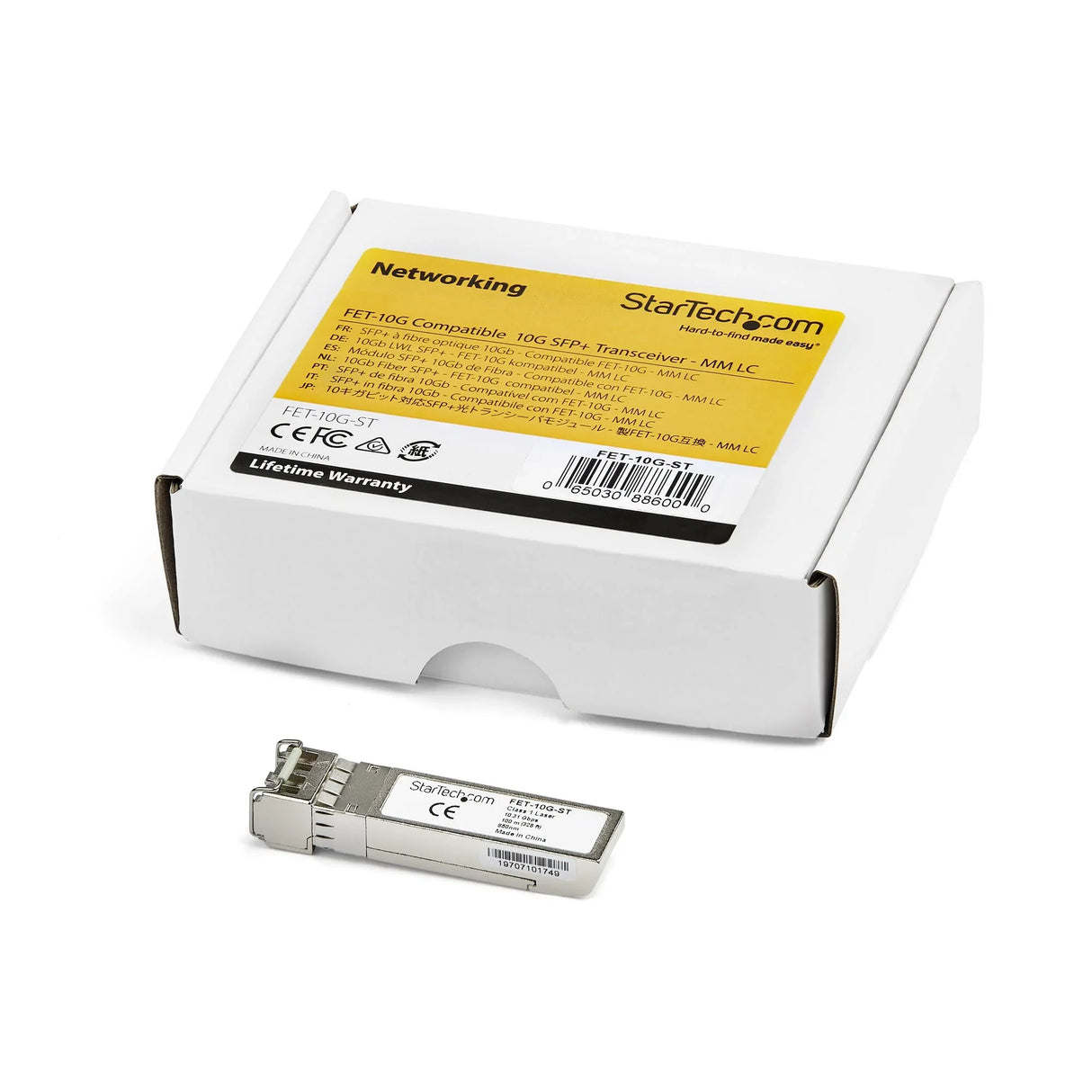 STARTECH Cisco FET-10G Compatible SFP+ Module - 10GBASE-USR - 10GbE Multimode Fiber MMF Optic Transceiver - 10GbE SFP+ - LC 300m - 850nm - DDM Cisco Nexus 2000 (FET-10G-ST) (FET-10G-ST)