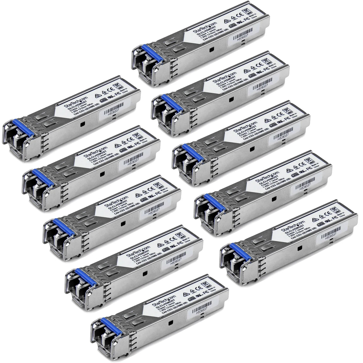 STARTECH Cisco GLC-LH-SMD Compatible SFP Module (10 Pack) - 1000BASE-LX|LH - 1GbE Single Mode Fiber Optic Transceiver - 1GbE - LC 10km 1310nm Cisco Firepower | ASR920 | IE2000 (GLCLHSMD10ST) (GLCLHSMD10ST)