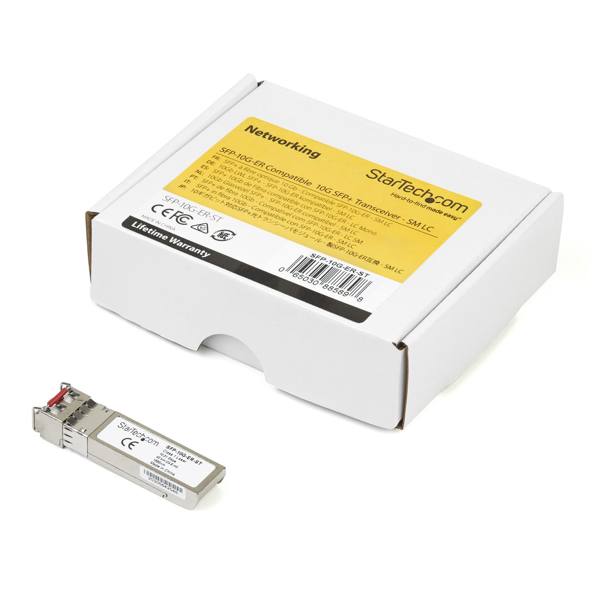 STARTECH Cisco SFP-10G-ER Compatible SFP+ Module - 10GBASE-ER - 10GbE Single Mode Fiber Optic Transceiver - 10GbE - LC 40km - 1550nm - DDM Cisco Firepower | ASR9000 | ASR1000 (SFP-10G-ER-ST) (SFP-10G-ER-ST)