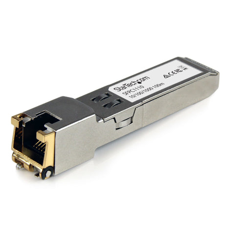 STARTECH Cisco SFP-GE-T Compatible SFP Module - 1000BASE-T - SFP to RJ45 Cat6|Cat5e - 10|100|1000 Mbps - RJ-45 100m - Cisco IE3400 | IE3300 | IE3200 (SFPC1110) (SFPC1110)